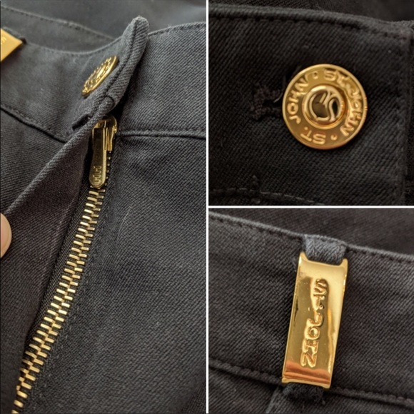 St. John Sport Classic High Rise Black Denim Jeans - Picture 6 of 7